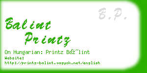 balint printz business card